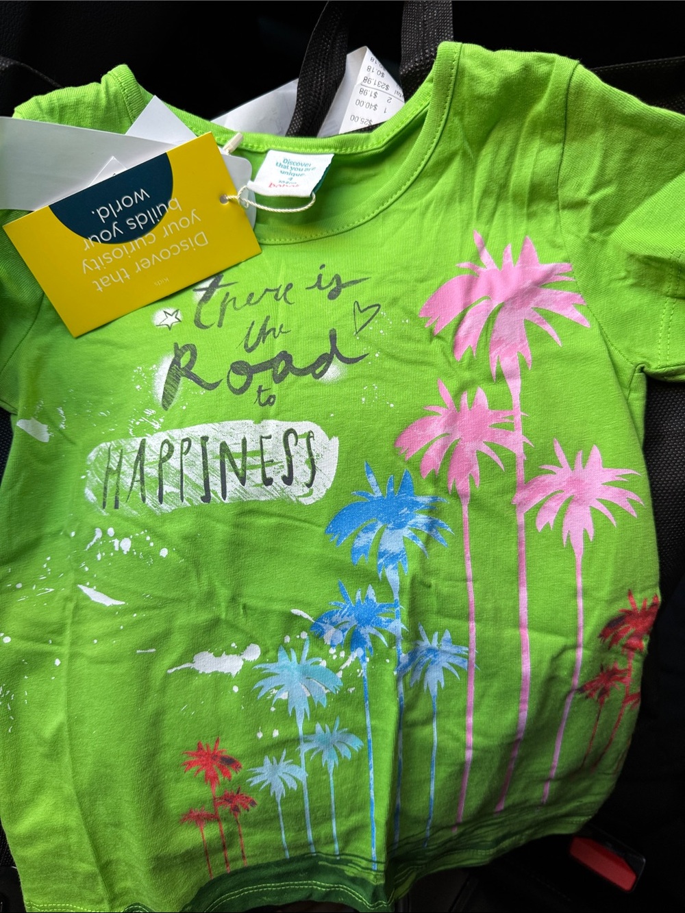 Bright Green 'Road to Happiness' Graphic Tee by Cherokee